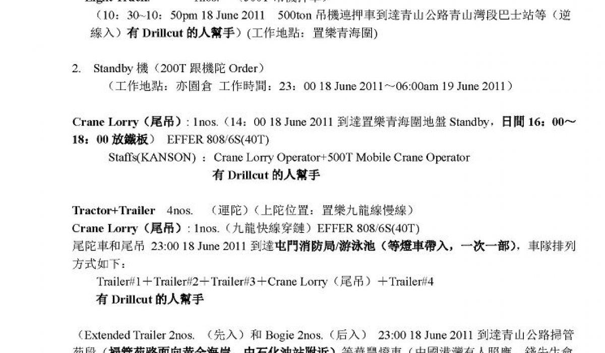 屯門公路-拆置樂石矢橋項目