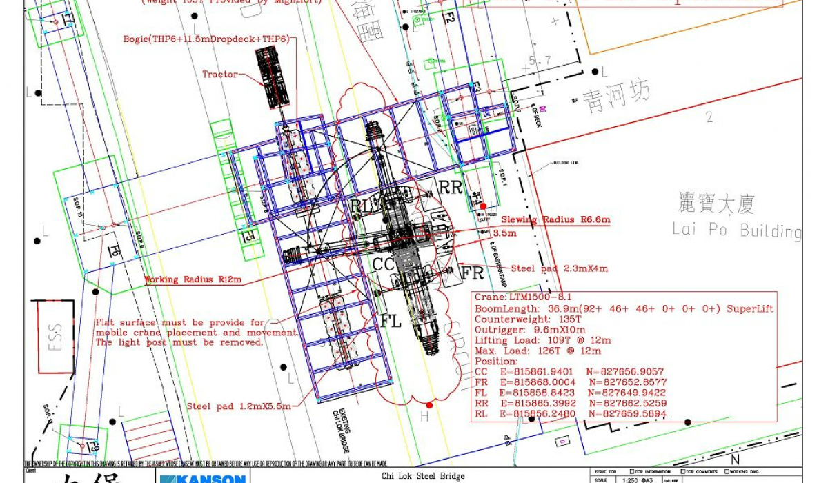 屯門路-安裝置樂臨時鐵橋
